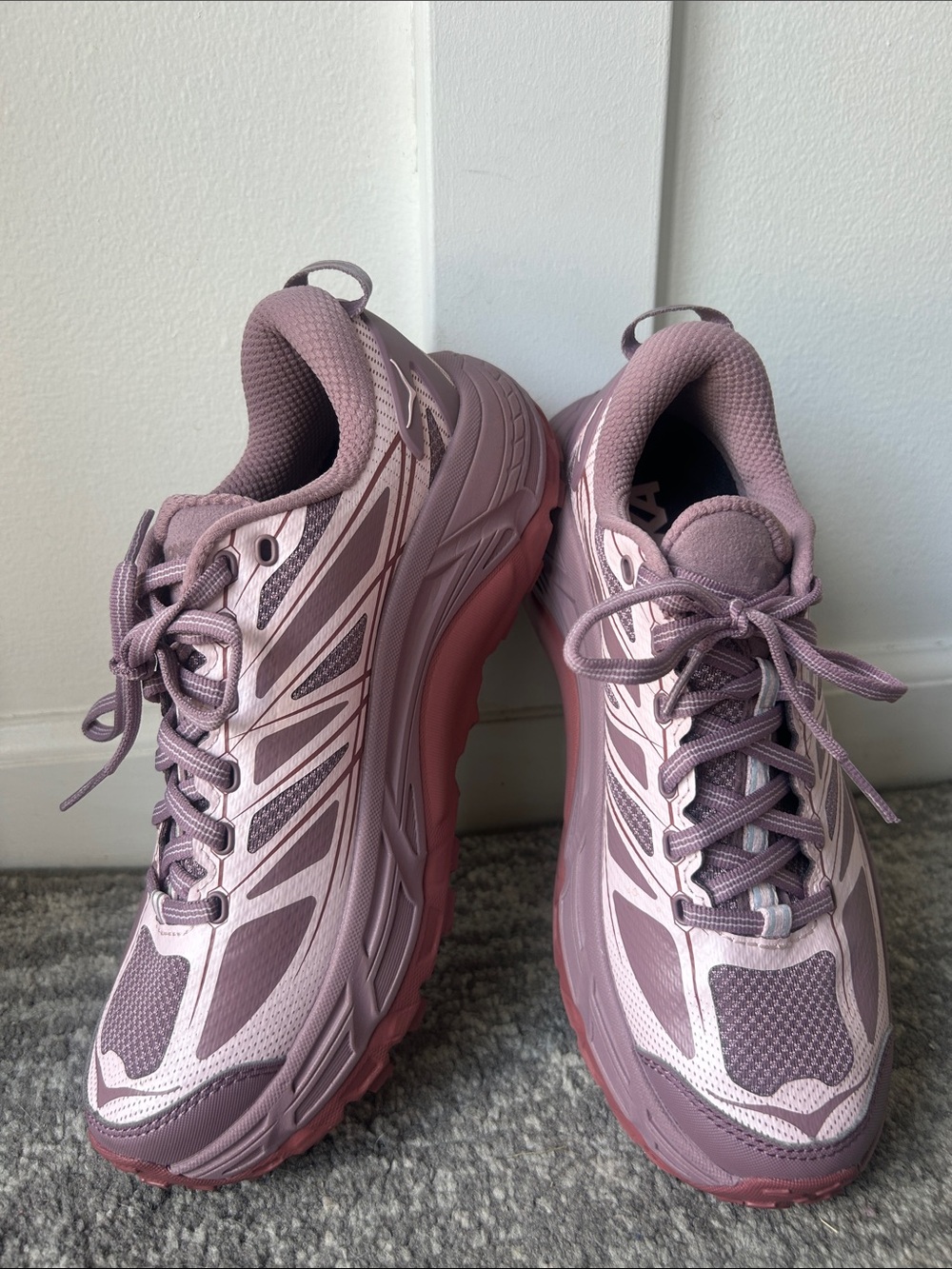 Like New, Hoka Mafate Speed 2, Mauve,  Trail Running Shoes, Size 7, Vibram